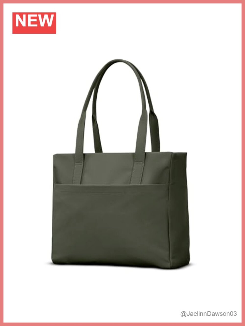 Tote Bag with Adjustable Strap, 3 Compartments, Polyester